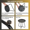 Patio Furniture Set 3 Piece Mixture Pattern PE Rattan Steel Frame And Modern Round Table - Brown / Black - Image 13