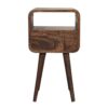Mini Curve Open Nightstand, 1 Drawer - Natural - Image 5