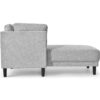 Mid-Century Modern Linen Corner Lounge Chair, Upholstered Indoor Chaise Lounge, Sleeper Sofa - Gray - Image 6