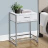Accent Side Table, Storage Drawer, Contemporary & Modern - White - Image 3