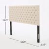 Annecy - Contemporary Upholstered Full / Queen Fabric Headboard - Beige - Image 4