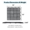 Interlocking Deck Tiles Plastic Waterproof Outdoor All Weather Anti-Slip Bathroom Shower Balcony Porch Strong Weight Capacity Upto 6613 Lbs, Rosette Pattern Pack Of 24 - Black - Image 4