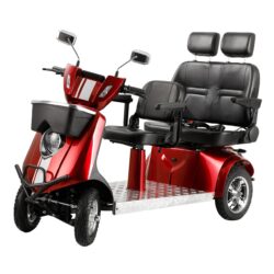 Electric Mobility Recreational Travel Scooter For Adults, Mobility Scooters, 4 Wheel Powered Mobility Scooters - Red