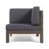 Oana - Contemporary 3 Piece Sofa Set With Water Resistant Cushions - Dark Gray - Image 5