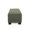 Textured Fabric Ottoman Bench With Hinged Lid - Blackish Green - Image 10