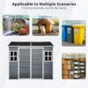Resin Outdoor Storage Shed With Two-Window And Floor - Black - Image 6