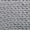 Charming Acrylic Throw Blanket With Knitted Design - Silver - Image 6