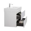 Alice - 36" Bathroom Vanity With Sink, Large Storage Wall Mounted Floating Bathroom Vanity For Modern Bathroom, One-Piece Sink Basin Without Drain And Faucet - White - Image 6