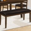 Bench, Rectangular, Hallway, Upholstered, Transitional - Brown - Image 4
