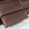 Genuine Leather Non-Power Reclining Sofa With Drop Down Table, Stainless Steel Cupholders And Magazine Bag - Brown - Image 8