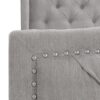 Marcella - Queen Upholstered Shelter Headboard Bed Set - Silver Gray - Image 5