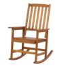 Acacia Indoor Rocking Chair, Outdoor Solid Patio Furniture New Style - Light Brown - Image 7