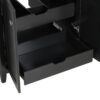 Freestanding Bathroom Vanity Combo With Ceramic Sink Shaker Style Vanities 2 Doors And 2 Drawers - Black - Image 20