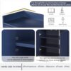 Modern Sideboard Elegant Buffet Cabinet With Large Storage Space For Dining Room, Entryway - Navy - Image 6
