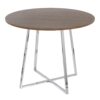 Cosmo - Canary Contemporary Dining Table - Chrome / Walnut - Image 3