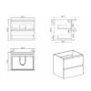 Alice - 24" Bathroom Vanity With Sink, Large Storage Wall Mounted Floating Bathroom Vanity For Modern Bathroom, One-Piece Black Sink Basin Without Drain And Faucet - White / Black - Image 7