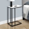 Accent Table, C - Shaped, Contemporary And Modern - White / Black - Image 6