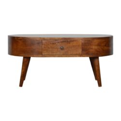 Rounded Coffee Table - Chestnut