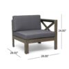 Alcove - L Shape Sofa Set - Dark Gray - Image 8