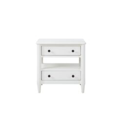 Open Nightstand With 2 Drawers - White