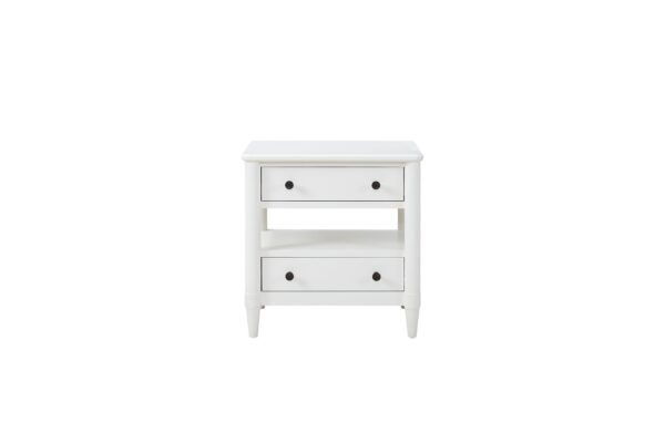 Open Nightstand With 2 Drawers - White
