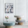 Unique Capiz Coffee Table & Pedestal Base - Multi - Image 12