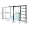 Fiona - Freestanding Walk In Wood Closet System & Metal Frame Durable Storage Solution Melamine - White - Image 5