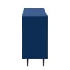 Side Cabinet With Adjustable Shelves And Geometric Door Panels - Navy Blue - Image 8