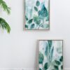Framed Printed Acrylic Decorative Wall Art, Wall Decor For Living Room (Set of 2) - White / Green - Image 5