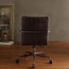 Harith - Antique Top Grain Leather Office Chair - Slate - Image 3