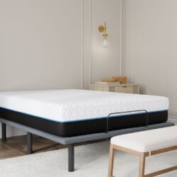 Copper Lux - 14" California King Plush Memory Foam Mattress With Phase Change Cooling Fabric - White / Gray