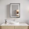 26" X 20" Bathroom Medicine Cabinet With LED Mirror, Anti-Fog, Waterproof, 3000K~6000K Single Door Lighted Bathroom Cabinet With Touch Swich, Dimmable, Recessed Or Surface Mount (Right Door) - Silver - Image 6