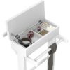 Portable Garment Rack, Clothes Valet Stand With Storage Organizer - White - Image 7