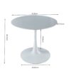 5 Piece Dining Set (MDF Table And 4 Fabric Chairs) - White - Image 6
