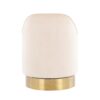 Marla - Contemporary / Glam Vanity Stool - Gold / Cream - Image 4