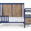 Connelly - 4 In 1 Crib and Changer Combo - Midnight Blue / Vintage Walnut - Image 3