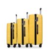 Hardshell Suitcase Spinner Wheels Pp Luggage Sets Lightweight Durable Suitcase With Tsa Lock, 3 Piece Set (20/24/28) - Yellow - Image 7
