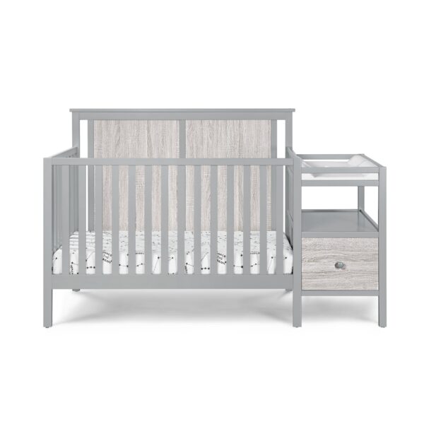 Connelly - 4 In 1 Crib and Changer Combo - Gray, Rockport Gray