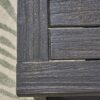 Realm - Outdoor Bench With Slat Panel Top And Base - Dark Gray - Image 9