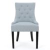 Cheney - Contemporary Dining Chair Set With Tufted Design And Wood Legs - Light Blue - Image 4
