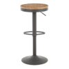 Dakota - Industrial Adjustable Barstool (Set of 2) - Gray - Image 5