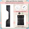 Hall Tree With 6 Hooks, Coat Hanger, Entryway Bench, 3 In 1 Design, A Spacious Drawer For Entrance, Living Room - Black - Image 8