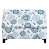 Luxury Storage Ottoman With Floral Patterned Fabric, Soft Close Hinges, Functional Footrest & Seat - Multicolor - Image 13