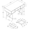 Computer Desk For Home Office, Laptop, Storage Drawers, Transitional - Walnut - Image 5