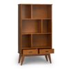 Draper - Mid Century Wide Bookcase And Storage Unit - Teak Brown - Image 4