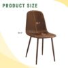 (Set of 4) Backrest AndTransfer Legs Chairs Adding A Touch Of Elegance To Minimalist And Scandinavian Style Homes - Walnut - Image 3