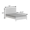 Albany - Twin Bed Frame Modern Rustic Solid Wood With Headboard, Heavy Duty Twin Size, Box Spring Needed - White - Image 3
