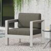 Aviara - Club Chair Outdoor Seating Aluminum - Natural - Image 4