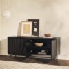 Modern Scandi Fluted Door Sideboard - Black - Image 3