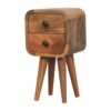 Extra Mini Curved Bedside Table - Oak - Image 6